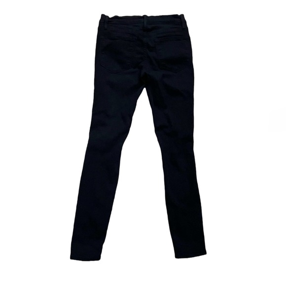 Frame Denim Le Skinny de Jeanne Distressed Ripped Black Jeans Film Noir Size 26 - Picture 4 of 14